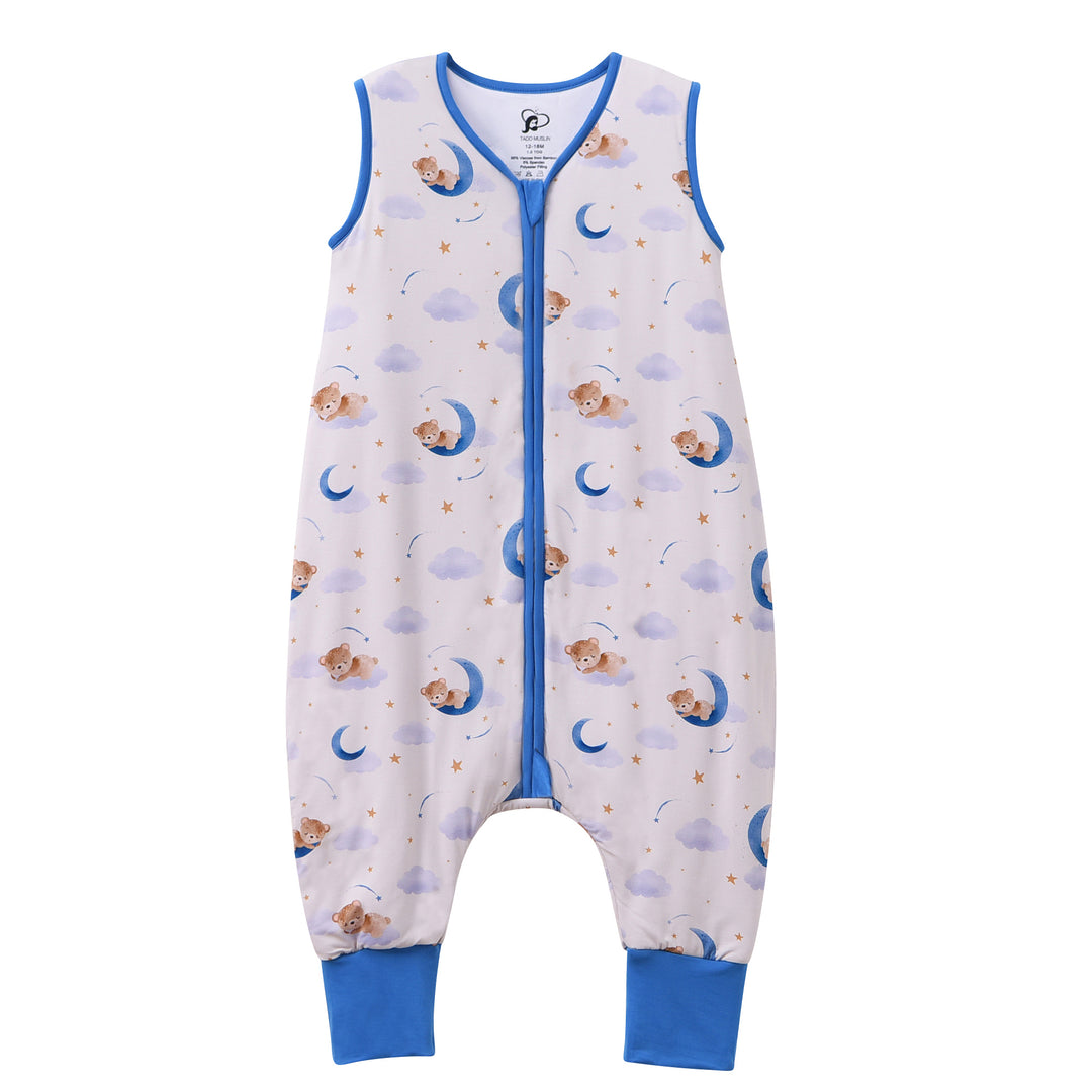 Toddler Sleep Sack with Feet 1.0 Tog 95% Rayon from Bamboo 5% Spandex Breathable