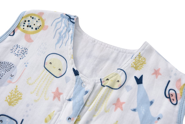 Toddler Sleep Sack 2-4 T Baby Wearable Blanket 100% Organic Cotton 0.5 TOG Toddler Sleeping Sacks 2- Way Zipper Summer XL