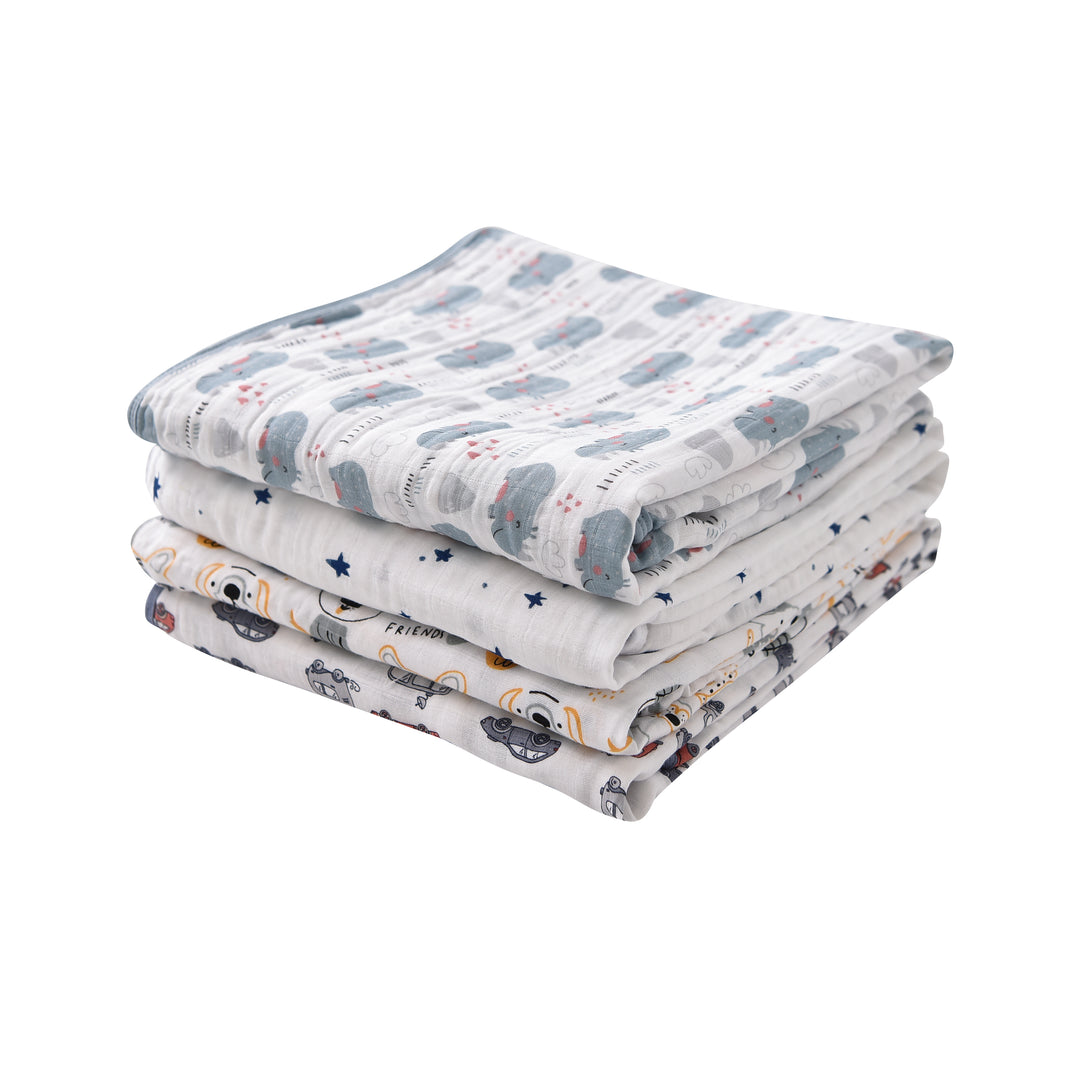 Swaddle Blanket for Newborn Boys and Girls, 100% Organic Cotton Soft, Breathable