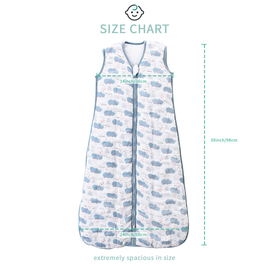 Saco de dormir para niños pequeños 2-4T, 70% bambú y 30% algodón Manta usable para bebé 2,5 TOG｜TADO MUSLIN