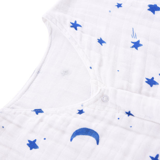 Saco de dormir de algodón orgánico para niños de 2 a 4 años, diseño de estrella, transpirable y cálido, manta portátil para niños y niñas | MUSELINA TADO 