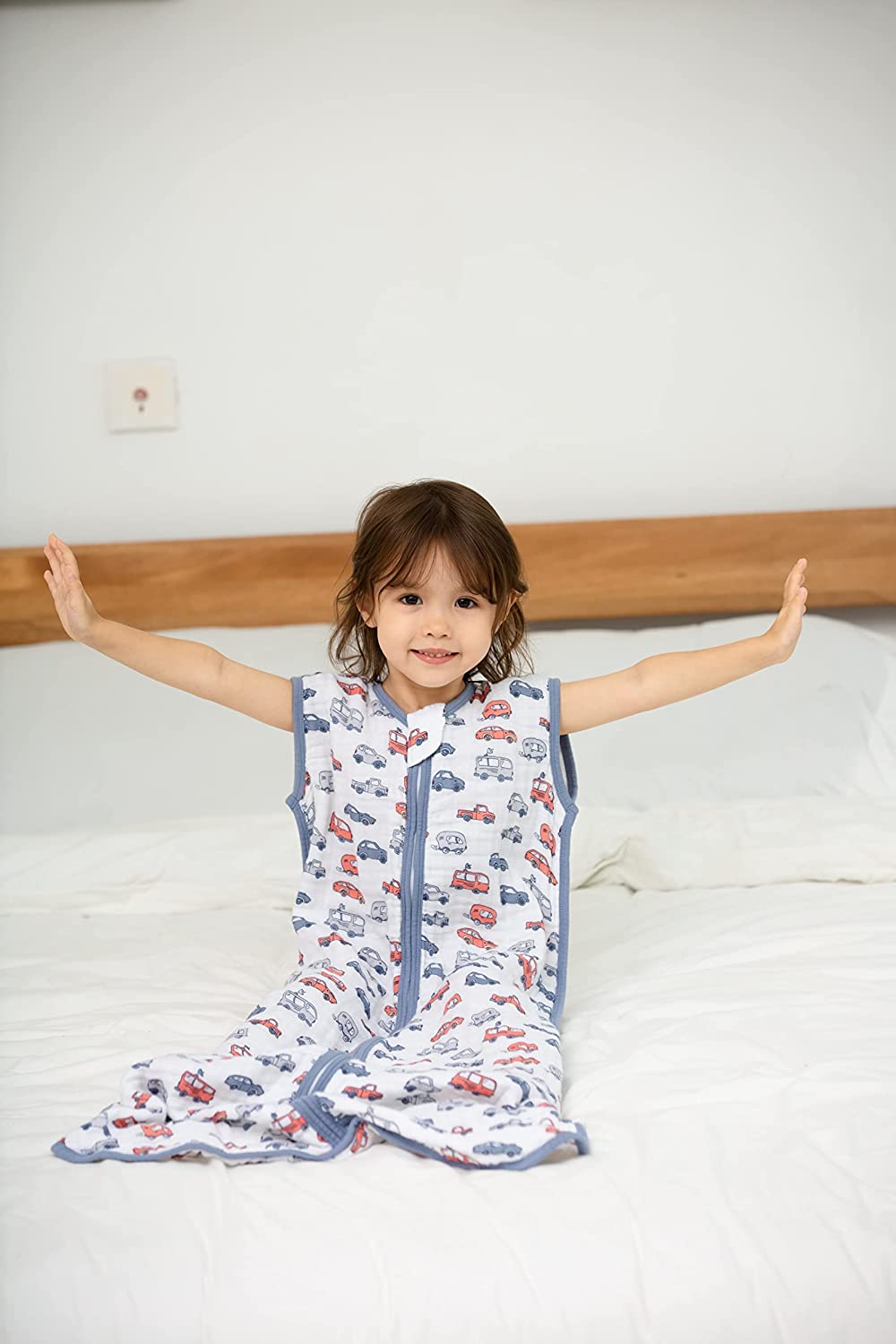 TADO MUSLIN Saco de dormir para bebé 100% algodón orgánico Manta portátil para niños pequeños 0,5 TOG (2-4T) 