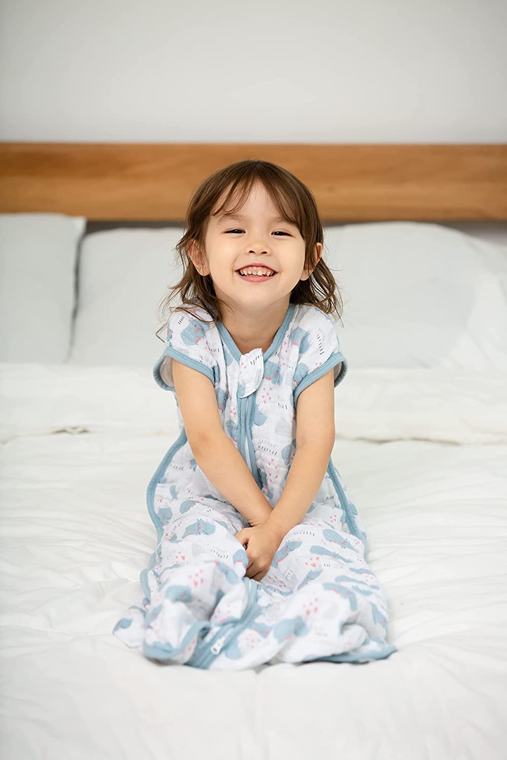 TADO MUSLIN Saco de dormir para bebé 100% algodón orgánico Manta portátil para niños pequeños 0,5 TOG (2-4T) 