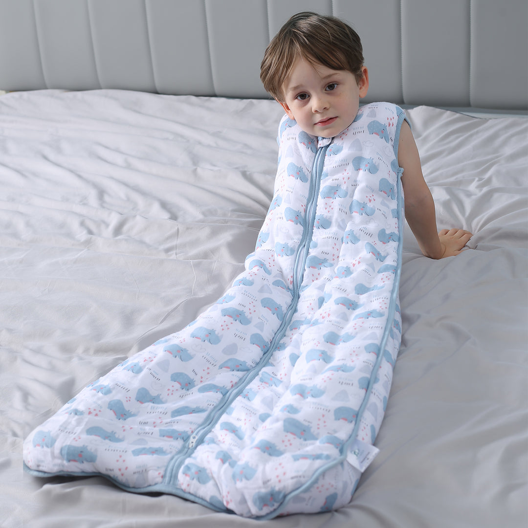 Saco de dormir para niños pequeños 2-4T, 70% bambú y 30% algodón Manta usable para bebé 2,5 TOG｜TADO MUSLIN