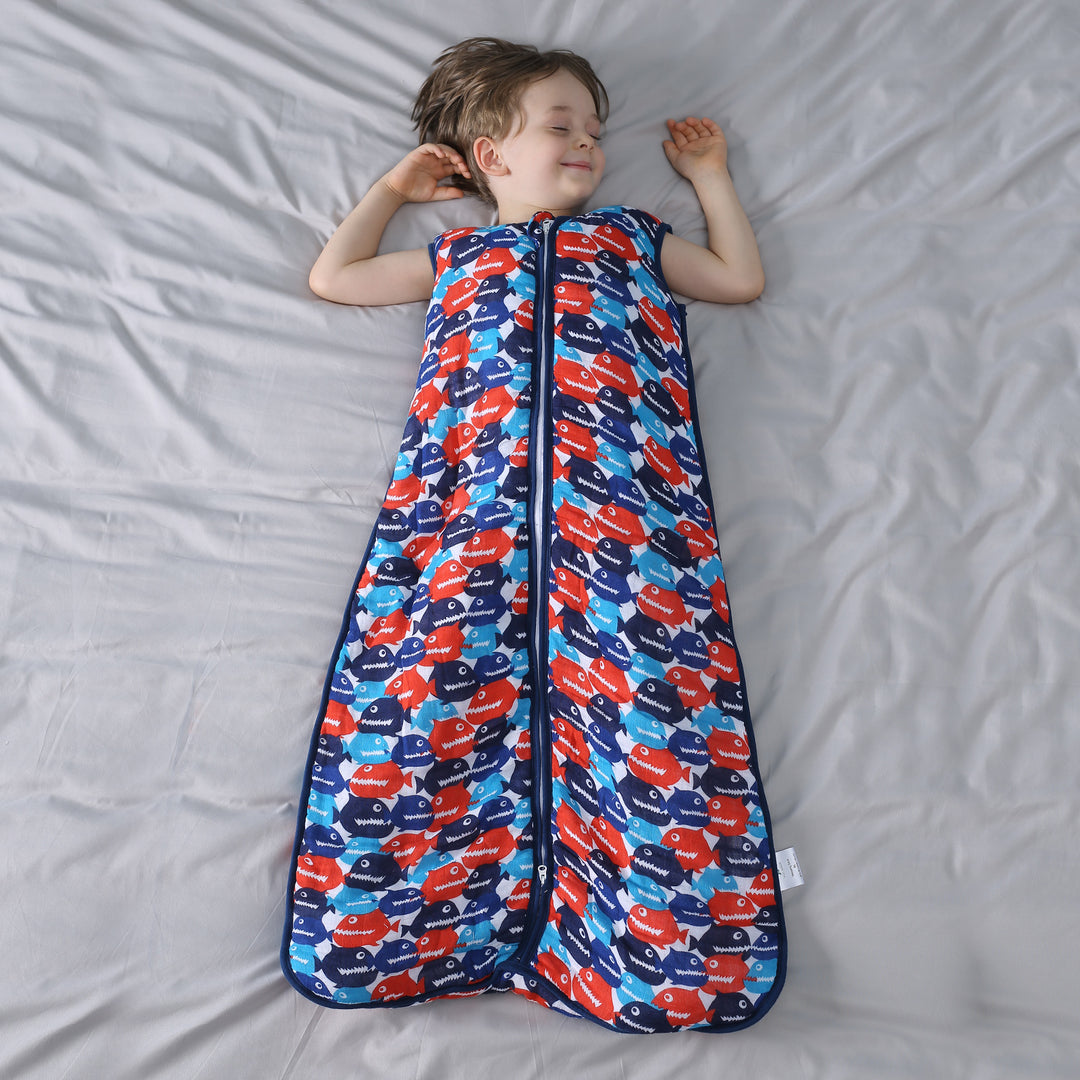 Saco de dormir para niños pequeños 2-4T, 70% bambú y 30% algodón Manta usable para bebé 2,5 TOG｜TADO MUSLIN