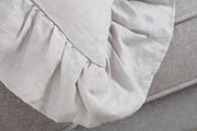 Stone Washed French Linen European Pillow Shams Ruffled Style | MoreverSparn