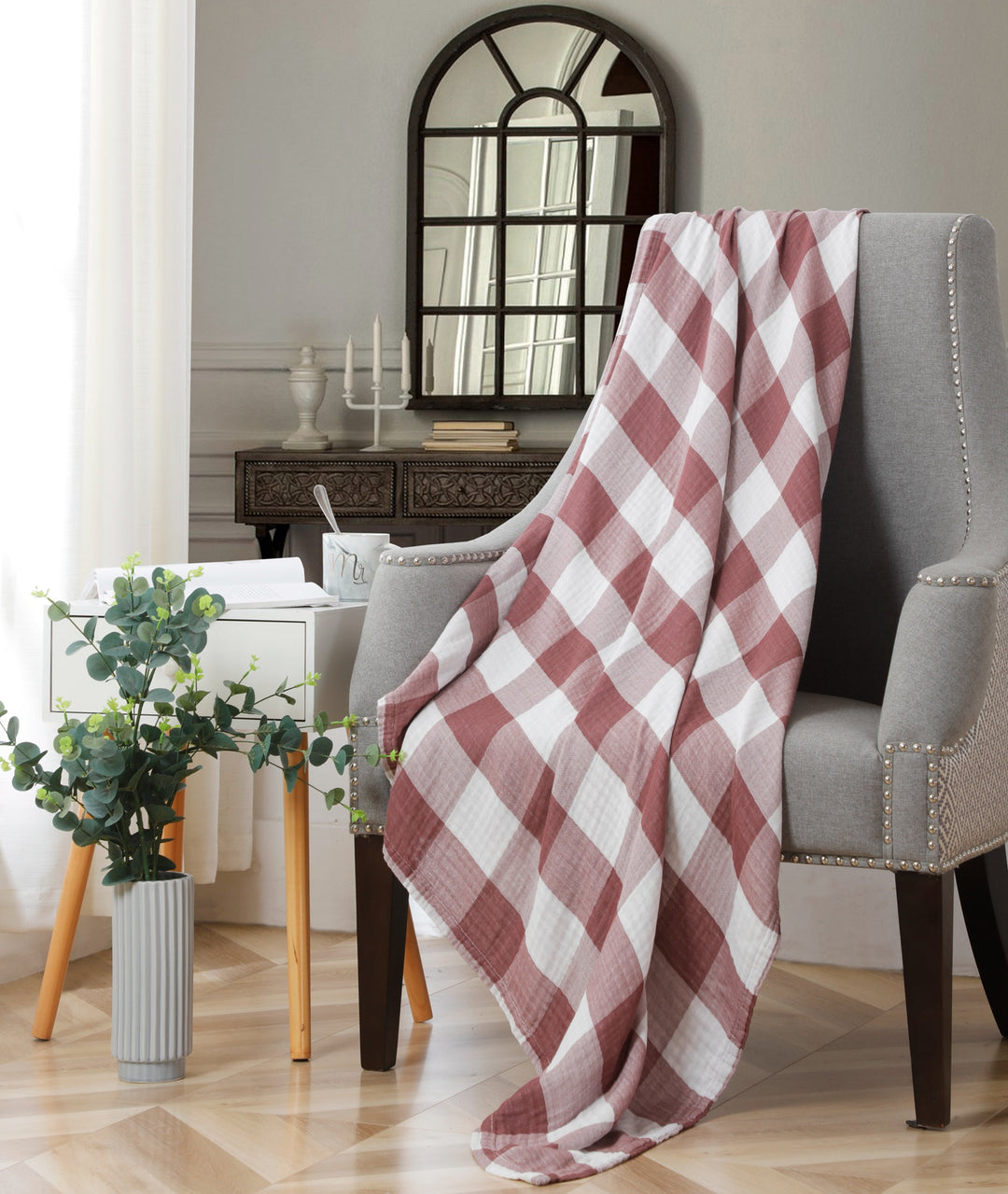 Ultra Soft Throw Blankets for Couch Bed and Living Room with Buffalo Check Pattern