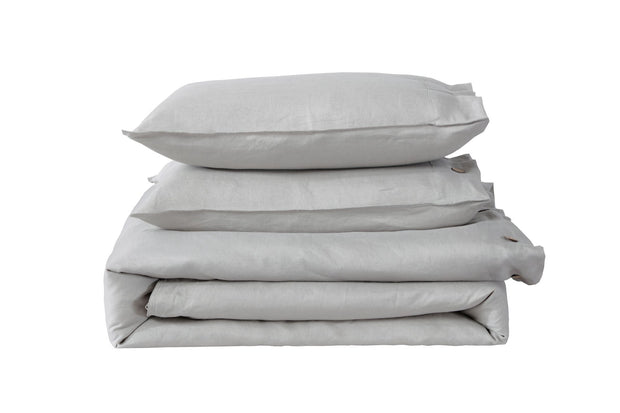 100% Linen Duvet Cover Set-Stone Washed Double Stitch Edge | MoreverSparn